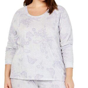Charter Club Womens Plus Size Printed Pajama Top Size 1X